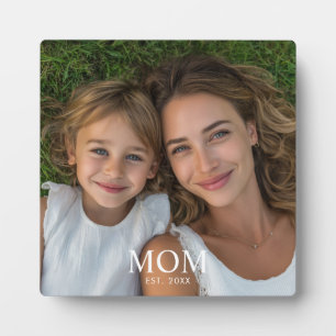 Aangepaste Moeder Opgericht Modern Schrift Foto Fotoplaat