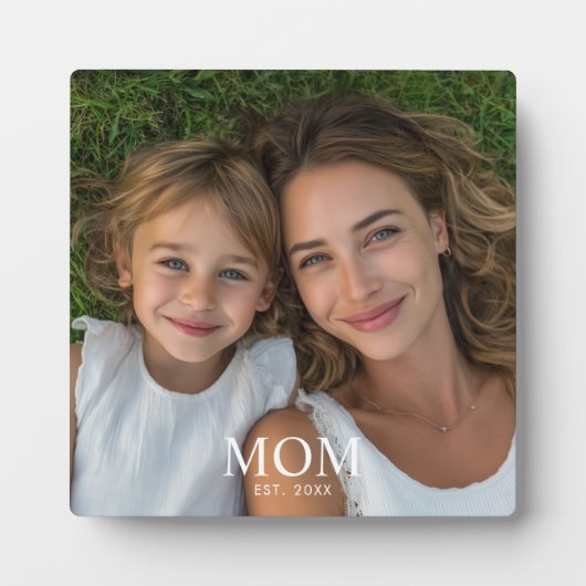 Aangepaste Moeder Opgericht Modern Schrift Foto Fotoplaat (Voorkant)