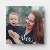 Aangepaste Moeder Opgericht Modern Schrift Fotoplaat (Voorkant)