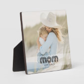 Aangepaste Moeder Opgerichte Moderne Retro Schrift Fotoplaat (Voorkant)
