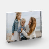 Aangepaste Moeder Opgerichte Moderne Schrift Fotoblokken (Links)