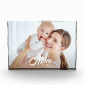 Aangepaste Moeder Opgerichte Moderne Schrift Fotoblokken (Voorkant)
