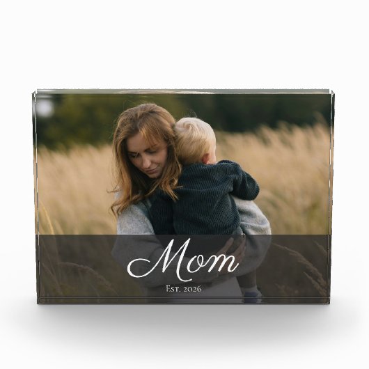 Aangepaste Moeder Opgerichte Moderne Schrift Fotoblokken (Voorkant)