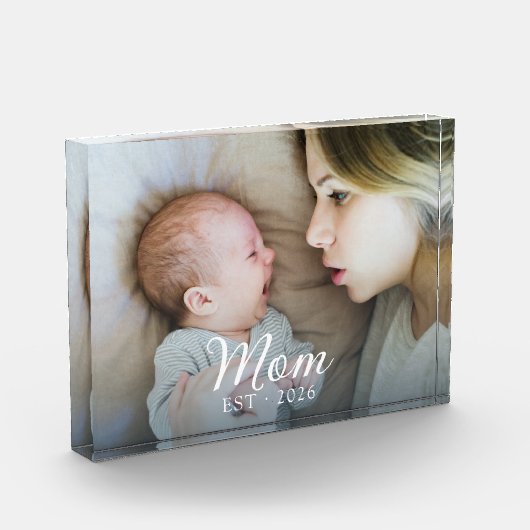 Aangepaste Moeder Opgerichte Moderne Script Foto (Links)
