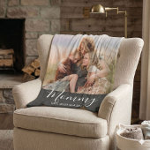 Aangepaste Moeder Opgerichte Moderne Script Foto Fleece Deken