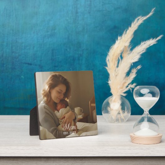 Aangepaste Moeder Opgerichte Moderne Script Foto Fotoplaat (Insitu)