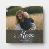 Aangepaste Moeder Opgerichte Moderne Script Foto Fotoplaat (Voorkant)