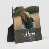 Aangepaste Moeder Opgerichte Moderne Script Foto Fotoplaat (Voorkant)