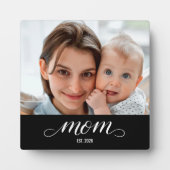 Aangepaste Moeder Opgerichte Moderne Script Foto Fotoplaat (Voorkant)