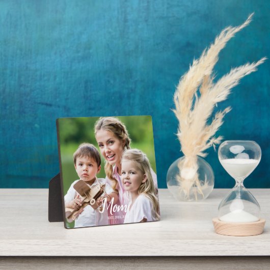 Aangepaste Moeder Opgerichte Moderne Script Foto Fotoplaat (Insitu)
