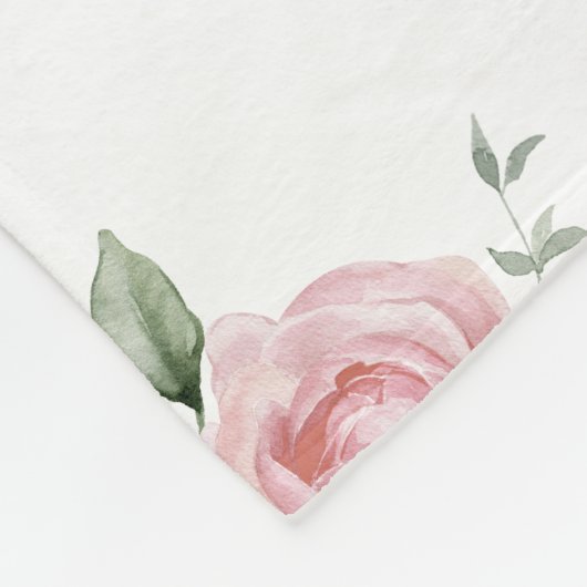 Aangepaste Moeder Roze Rozen Bloemen 4 tot 8 Kinde Fleece Deken (Hoek)