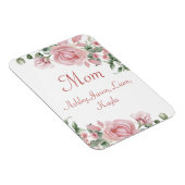 Aangepaste Moeder Roze Rozen Bloemen 4 tot 8 Kinde Magneet (Rechterzijde)