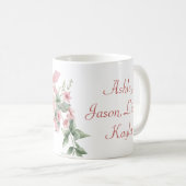 Aangepaste Moeder Roze Rozen Bloemen gepersonalise Koffiemok (Voorkant rechts)