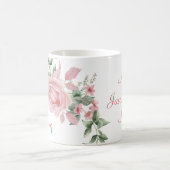 Aangepaste Moeder Roze Rozen Bloemen gepersonalise Koffiemok (Center)