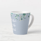 Aangepaste Moeder van de Bruid Bruidegom Stof Blau Latte Mok (Rechterhoek)