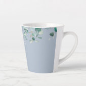 Aangepaste Moeder van de Bruid Bruidegom Stof Blau Latte Mok (Rechts)