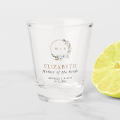 Aangepaste Moeder van de Bruid Gift Boho Wedding Shot Glas (Voorkant)