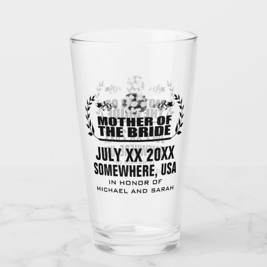 Aangepaste moeder van de bruid glas (Achterkant)