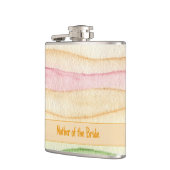 Aangepaste 'Moeder van de Bruid' waterverfstrepen Heupfles (Links)