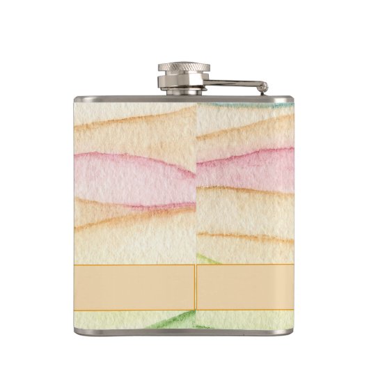 Aangepaste 'Moeder van de Bruid' waterverfstrepen Heupfles (Achterkant)