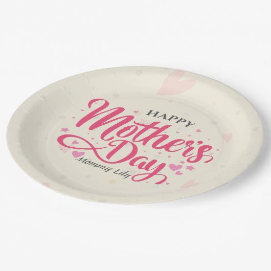 Aangepaste Moederdag | Bord papier (Gekanteld)