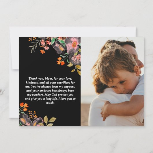 Aangepaste Moederdag cadeau en liefdevolle boodsch Feestdagenkaart (Voorkant)