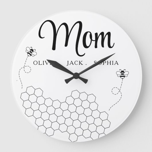 Aangepaste Moederdag cadeau van kinderen naam bij Grote Klok (Voorkant)
