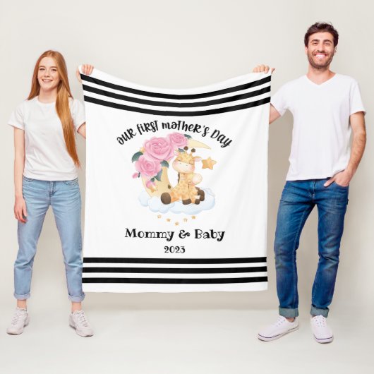 Aangepaste Moederdag Fleece Deken (In situ)