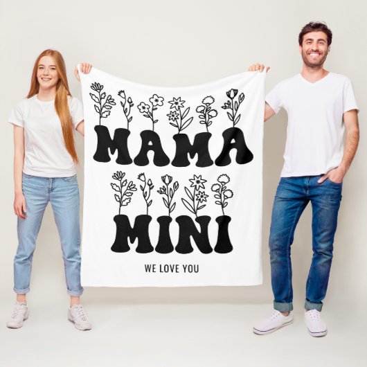 Aangepaste Moederdag Fleece Deken (In situ)