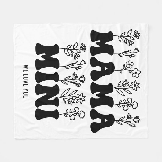 Aangepaste Moederdag Fleece Deken (Voorkant (Horizontaal))