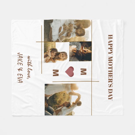 Aangepaste Moederdag fleecedeken Fleece Deken (Voorkant (Horizontaal))