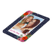 Aangepaste Moederdag foto Bright Floral Magneet (Linkerzijde)