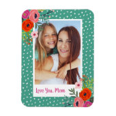 Aangepaste Moederdag foto Bright Floral Magneet (Verticaal)