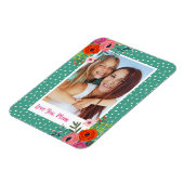 Aangepaste Moederdag foto Bright Floral Magneet (Linkerzijde)