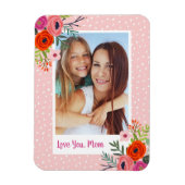Aangepaste Moederdag foto Bright Floral Magneet (Verticaal)