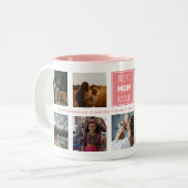 Aangepaste Moederdag Foto Two-Tone Coffee Mok (Voorkant links)