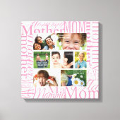 Aangepaste Moederdag fotocollage Canvas Afdruk (Voorkant)