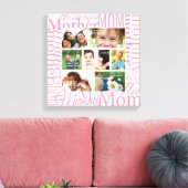Aangepaste Moederdag fotocollage Canvas Afdruk (Insitu (Woonkamer))