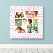 Aangepaste Moederdag fotocollage Canvas Afdruk (Insitu (Houten vloer))