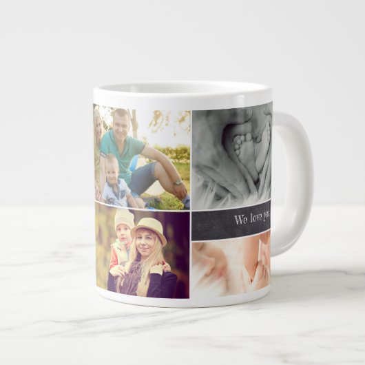 Aangepaste Moederdag fotocollage Grote Koffiekop (Voorkant rechts)
