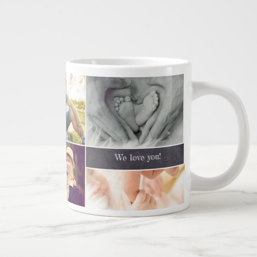 Aangepaste Moederdag fotocollage Grote Koffiekop (Rechts)