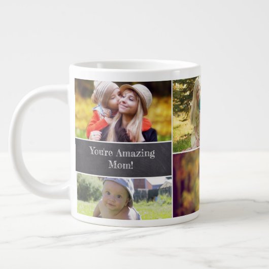 Aangepaste Moederdag fotocollage Grote Koffiekop (Links)