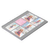 Aangepaste Moederdag fotocollage roze/groen/grijs Notitieboek (Linkerzijde)