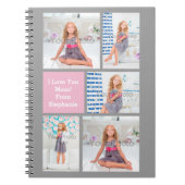 Aangepaste Moederdag fotocollage roze/groen/grijs Notitieboek (Voorkant)