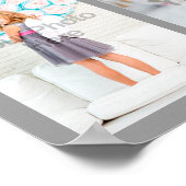 Aangepaste Moederdag fotocollage roze/groen/grijs Poster (Hoek)