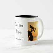 Aangepaste Moederdag fotocollage Tweekleurige Koffiemok (Voorkant rechts)