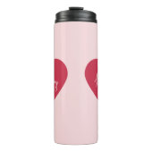 Aangepaste Moederdag Gift - Zacht Roze & Rood Hart Thermosbeker (Voorkant)