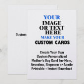 Aangepaste Moederdag Kaart - Gepersonaliseerde Mom (Voorkant / Achterkant)