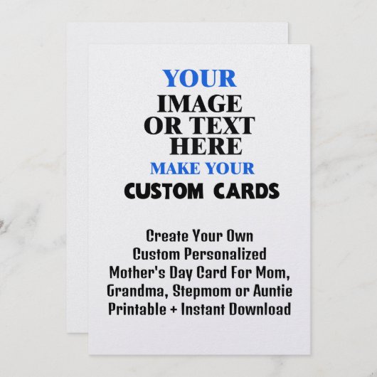 Aangepaste Moederdag Kaart - Gepersonaliseerde Mom (Voorkant / Achterkant)