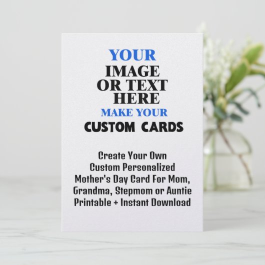 Aangepaste Moederdag Kaart - Gepersonaliseerde Mom (Staand voorkant)